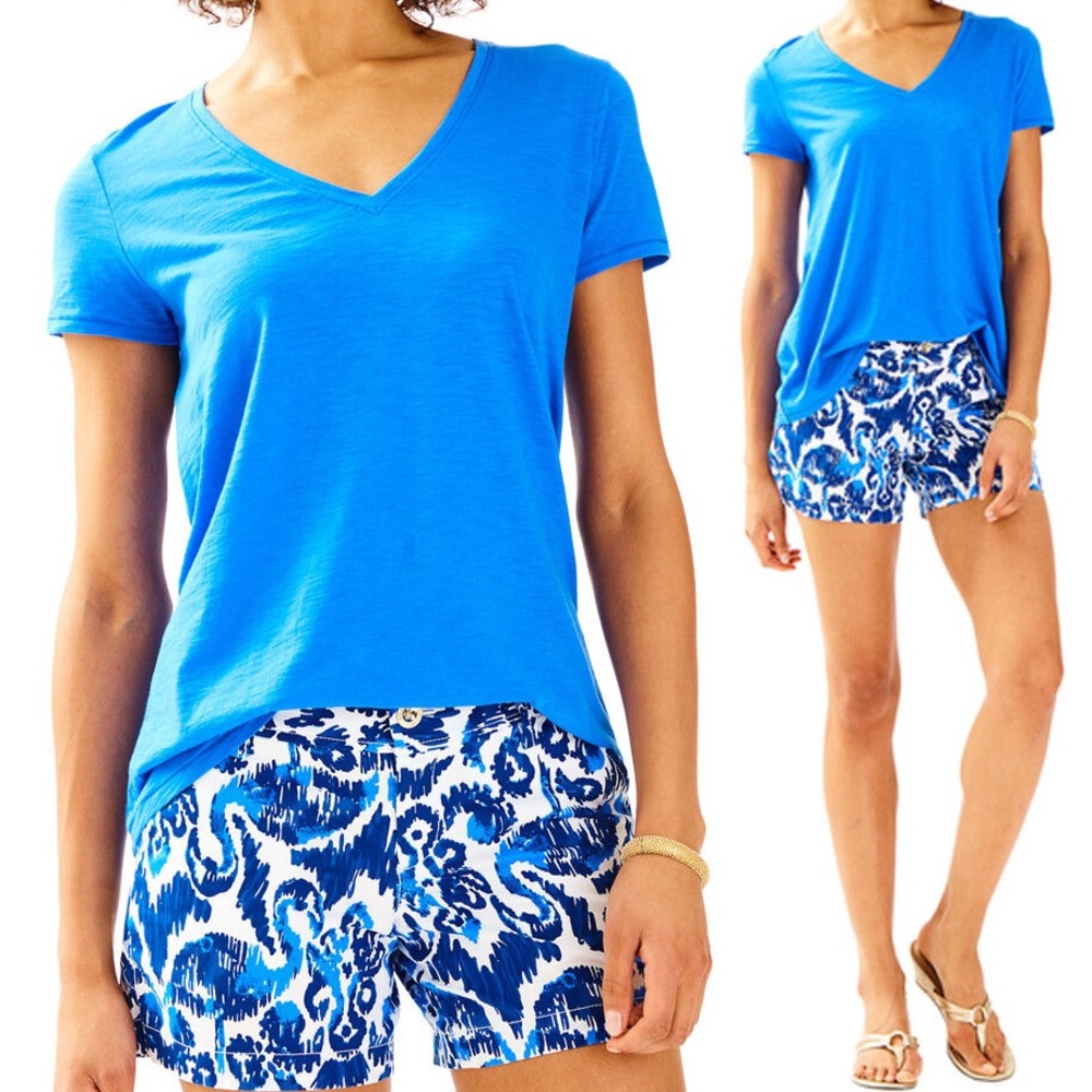Lilly Pulitzer Callahan Shorts in Navy Beach Bathers
